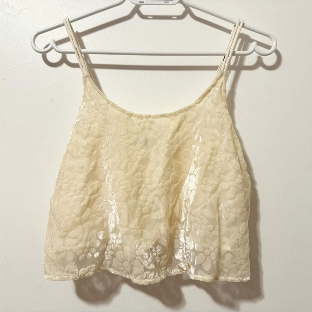 Abercrombie & Fitch Velvet Floral Crop Top Size XS